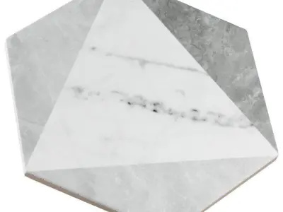 Coro Karra Porcelain Field Tile White Grey Free 3D model