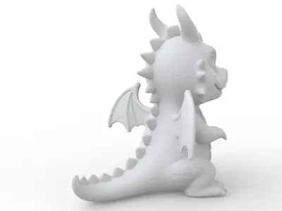 Baby Dragon 3D Print Model 3D print model