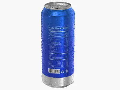  Energy Drink Can With Droplets 500ml 