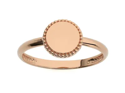 Round Light wt Plain Gold Earrings Studs 3dm stl ply glb gltf  3D Model Pack