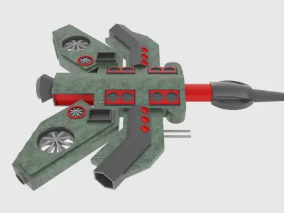 Cosmos 800-E Spaceship  Low-poly 3D model