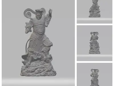 Four Heavenly Kings 3D print model