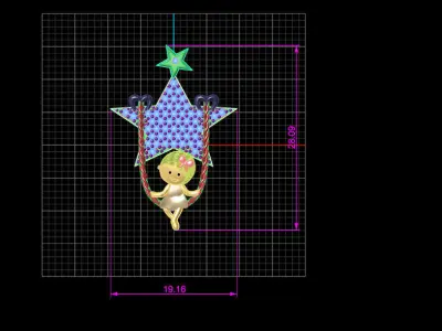 Baby Pendant 3D print model