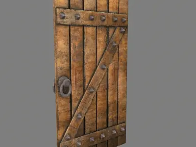 Medieval Door  Low-poly 3D model