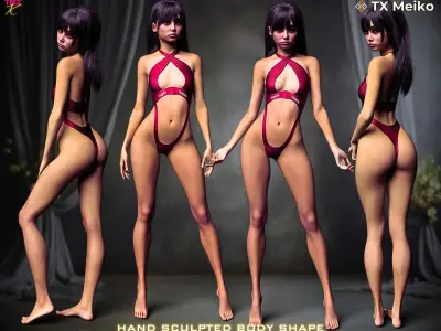 TX Meiko Premium PACK for G9 G8 G8-1 Low-poly 3D model