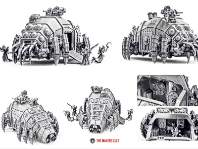 Dark Techno Isopodius Transport and Tank 3D print model
