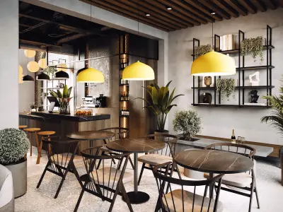 Coffee shop Design 001 3D model