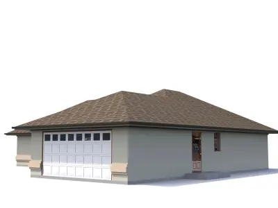 House-001 -Low Poly house 3D model