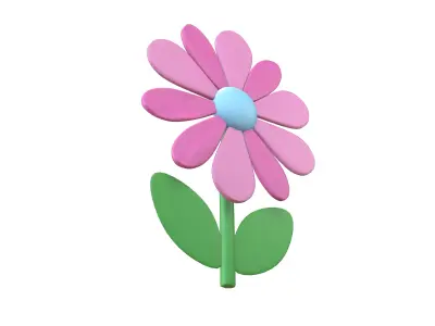 Flower v4 002 Low-poly 3D model