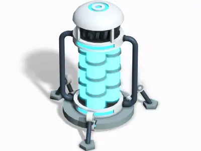 Sci-Fi Generator - Lowpoly Game Ready Low-poly 3D model