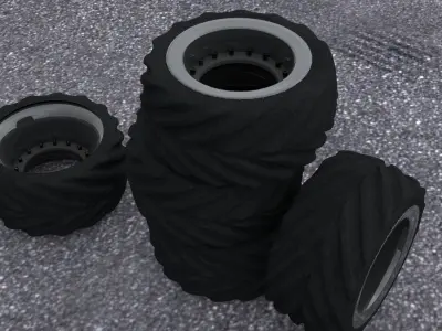 Fence barrier collection 3D model