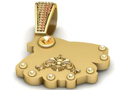 3D BIRD GOLD PENDANT  3D print model