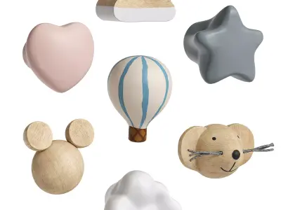 Zara Home Furniture Handle Set 3D model