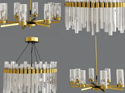 Momo 8 Arm Chandelier 3D model
