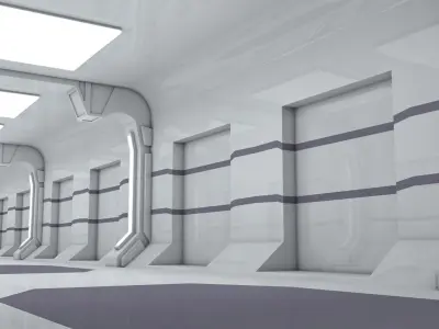 Sci Fi Corridor 3D model 49