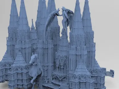 Angelic Cathedral High Rise Mass 3D model