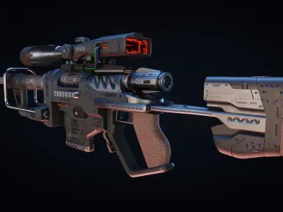 Sci-Fi sniper rifle 3D model