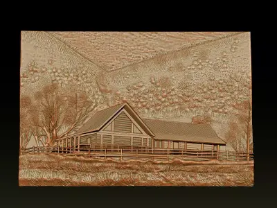 House model for cnc router 3D print model