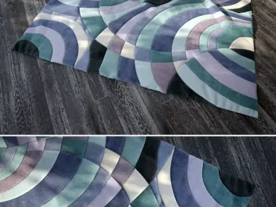 Carpet rug with swirls 3D model