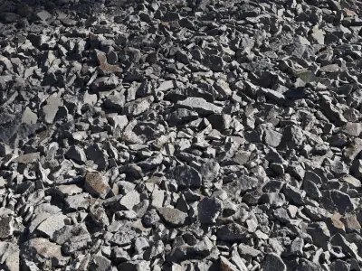 Fragments of concrete 3D model