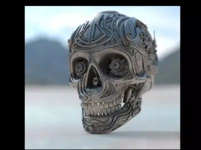 The Cyborg Skull 3D model