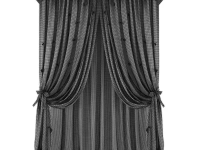 Curtains575 curtain Low-poly 3D model