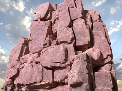 Low poly Desert Modular Rock 230426 Low-poly 3D model