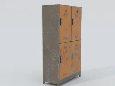 Old Locker Low-poly 3D model