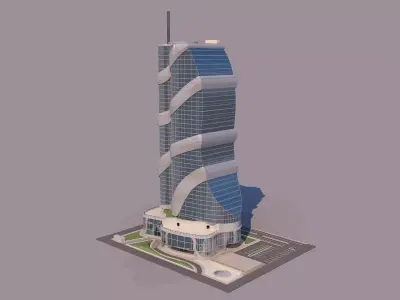 0181 - Skyscraper Architecture 3D Project - 2D Drawings 3D model