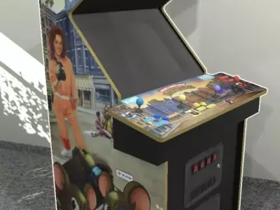 90s  4 Player Arcade Machine Low-poly 3D model