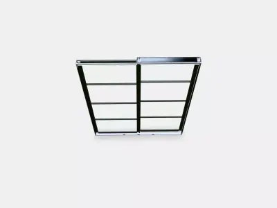 PAX Pair of sliding door frames w rail 2 Low-poly 3D model