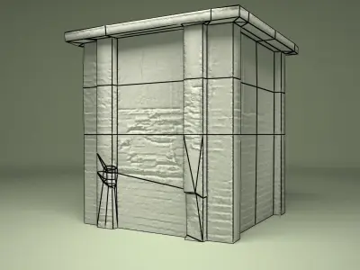 Construction old box Free low-poly 3D model