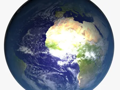 Earth - Photorealistic Planet Low-poly 3D model