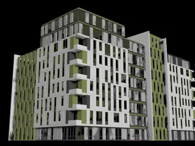 houses Low-poly 3D model
