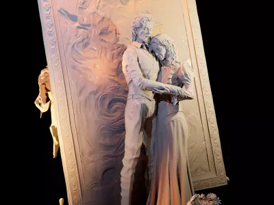 Renoir and Aline - Curator and Paintress - Expedition 33 3D print model