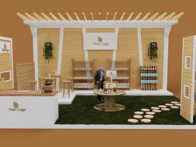 Stand Design for Bio skin care products 3D model