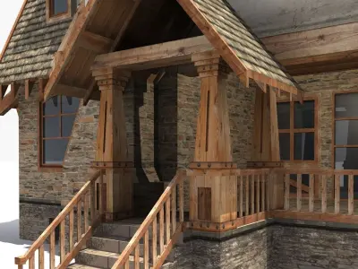 Country Low Poly House  3D model