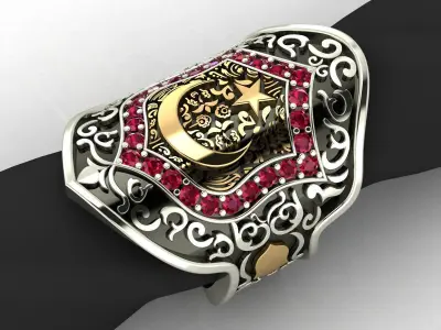 Turkish Style Ring 3D print model