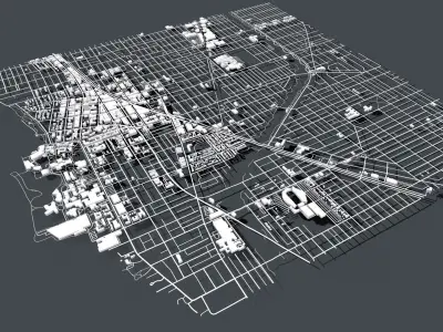 Cityscape Evanston USA 3D model
