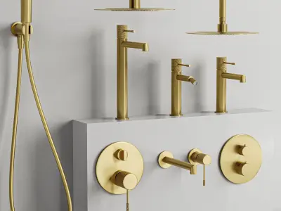 Bathroom Faucet Set 3D model