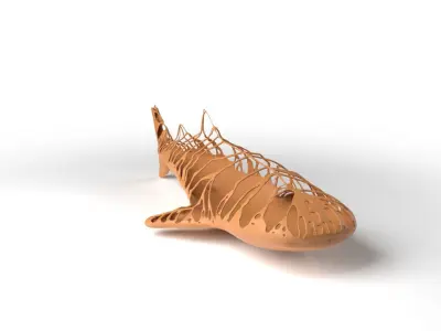 Whaleshark Dust Voronoi Low-poly 3D model