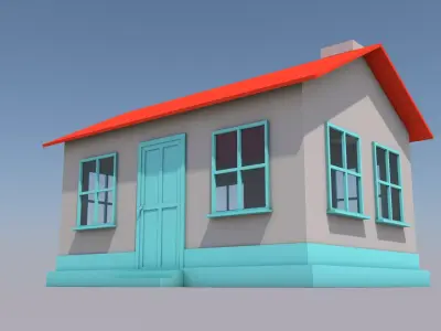 Cartoon House 3D model