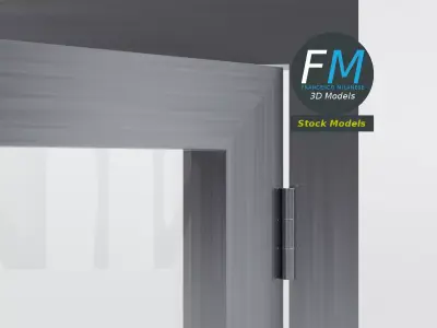 Storefront glass swing door 3D model