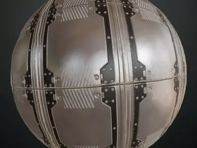 Simple Metal Plate PBR Seamless Texture