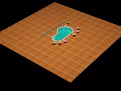 Pool Fun 4K 3D model