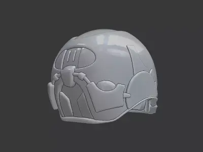 Futuristic Sci Fi Helmet 3D Printable  3D print model