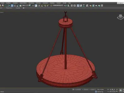 Collier Pendant Light Low-poly 3D model