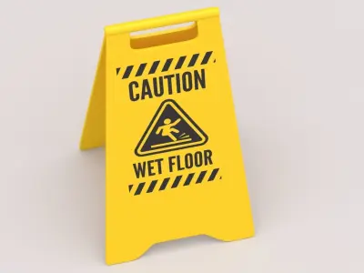 Wet Floor Sign 3D model