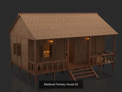 Medieval Fantasy Houses Collection  3D Model Pack