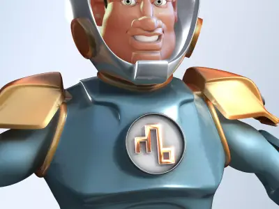 Cartoon Spaceman 3D model